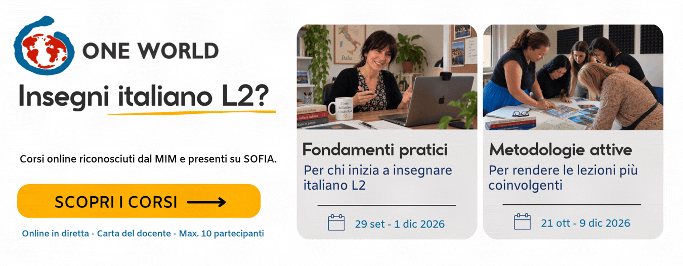 Corsi di formazione per insegnanti di italiano L2